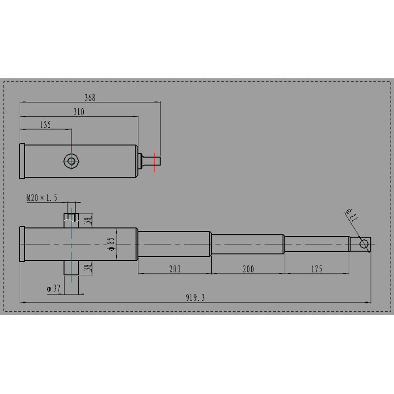 Stempel, hydraulikpumpe/-motor til tip