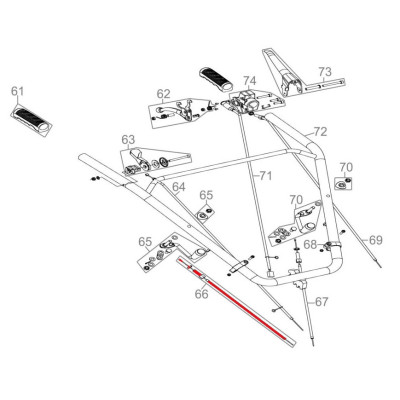 Koblingskabel højre side til MF360 havemaskine