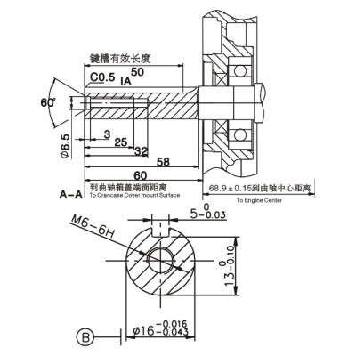 3 hk benzinmotor 16 mm aksel