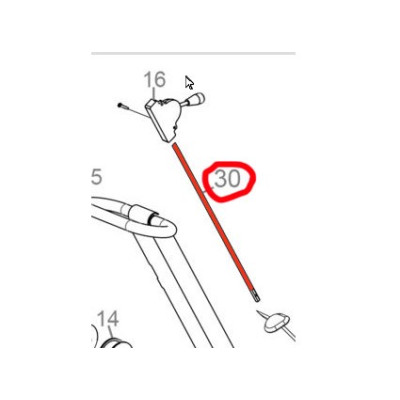 Gaskabel til 180 kg pladevibrator (55539)
