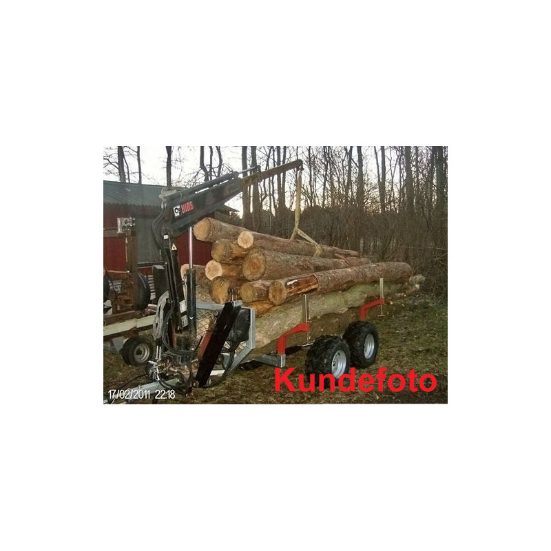 Skovvogn 1500 kg med kran