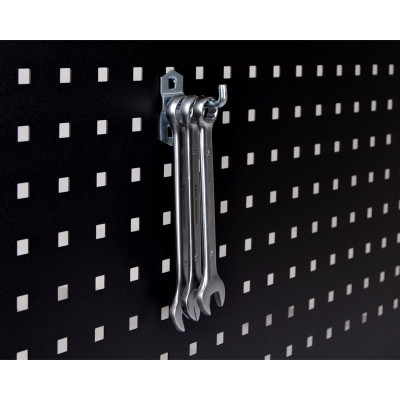 Krog - enkelt - 43 mm - til hulplade (10 x 10 mm) + værkstedsvogn