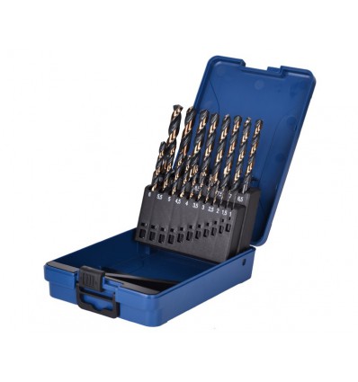 HSS metalbor 19 stk 1-10 mm - bronze oxid coating