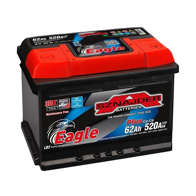 Eagle Batteri 12 volt - 62 Ah