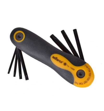 Torx sæt - folde model - 7 størrelser
