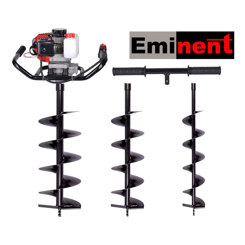 Eminent Benzin Pælebor med 3 bor 100/150/200 mm