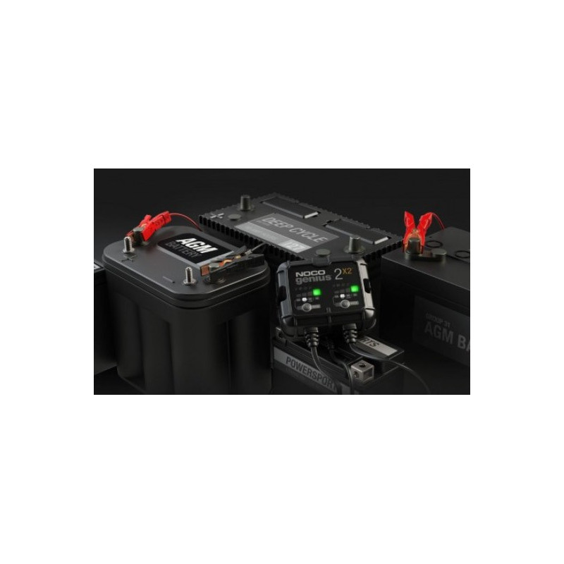 Noco Genius 2X2 Batterilader til 6 og 12 volt - 4000 mA