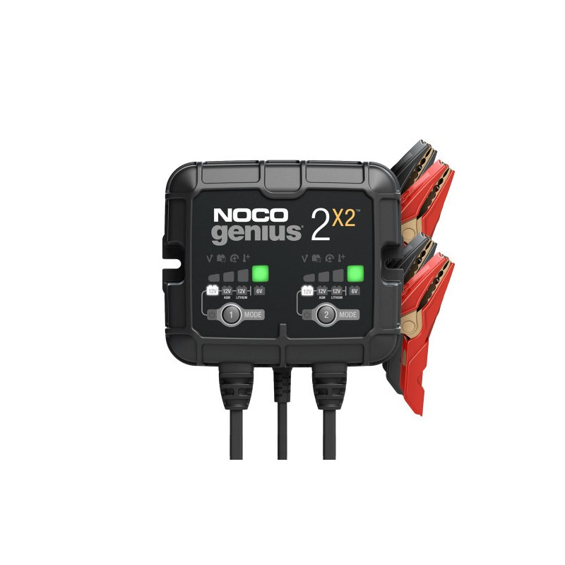 Noco Genius 2X2 Batterilader til 6 og 12 volt - 4000 mA