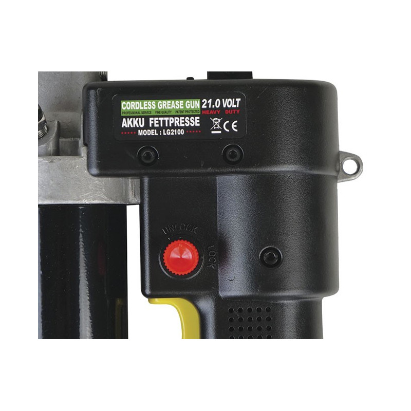 Fedtpresser med 2 stk. 21 volt batterier