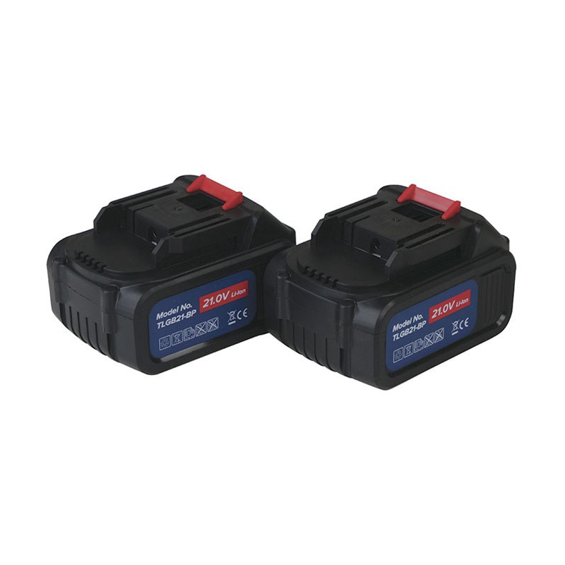 Fedtpresser med 2 stk. 21 volt batterier