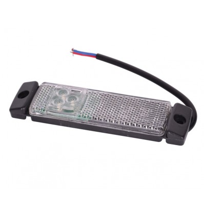 Sidemarkeringslampe - Hvid - 1,5 watt - 12/24 volt