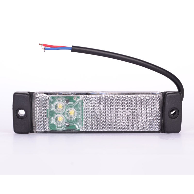 Sidemarkeringslampe - Hvid - 1,5 watt - 12/24 volt