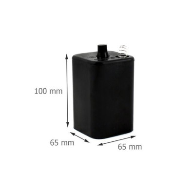 4R25 - 6 volt Batteri - mål 