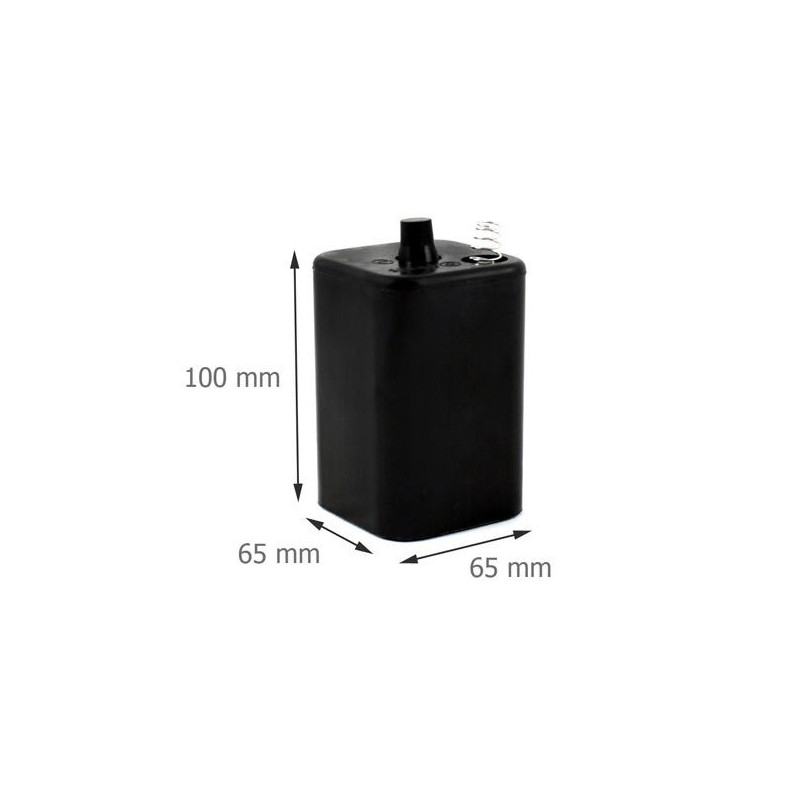 4R25 - 6 volt Batteri - mål 