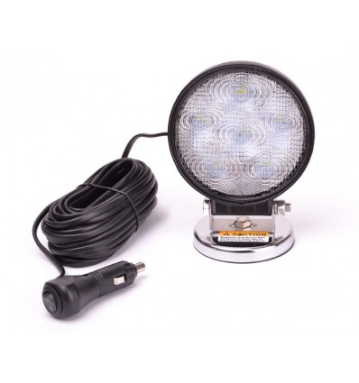 LED Arbejdslampe 18 watt - med magnetfod - 12/24 volt
