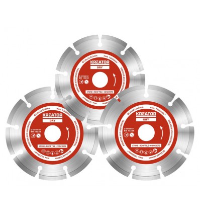 3 stk. 125 mm diamantklinger til sten