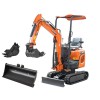 Rihno Minigraver - 1,2 ton - med drejelig arm + udskydelige bælter