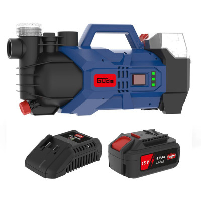 Güde Havepumpe med 18 volt 4 Ah batteri