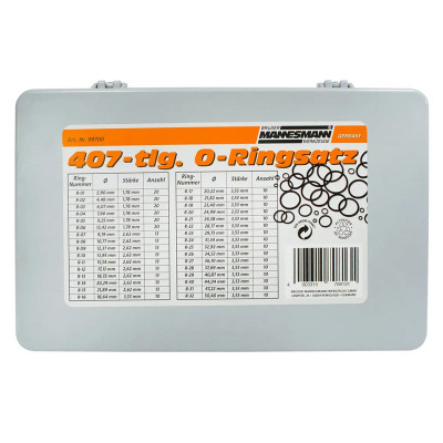 Sortiment med O-ringe - 407 dele