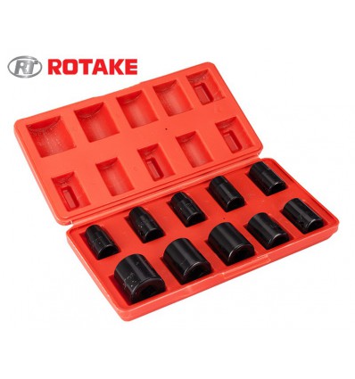 Rotake ½" Slagtoppe 10 stk. i kuffert