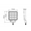 LED Arbejdslampe 32 watt - måltegning