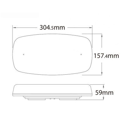 LED Lygtebro - med batteri - 30 cm