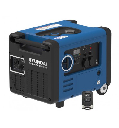 Hyundai Digital Generator 4000 watt med fjernbetjening og elstart
