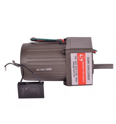 Gearmotor, 10W - askeplade, 60 rpm - 1:23
