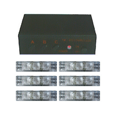 Blitzlys hvid 50x15 mm - 6 stk.