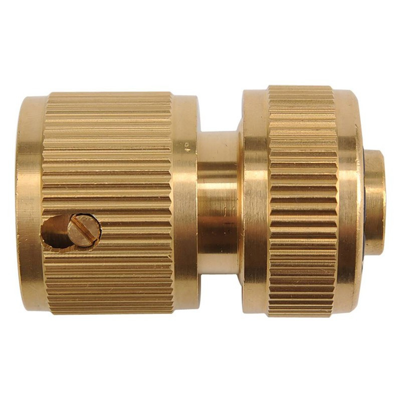 Slangemellemled med stop - 1/2'' - messing