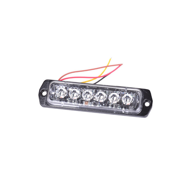 Blitzlys 6 x 3 watt - ekstra lav model