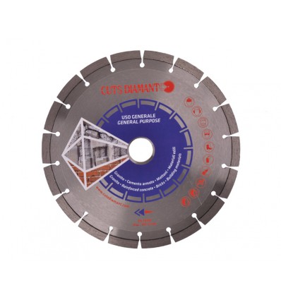 250 mm diamantklinge "åben" - 25,4 hul
