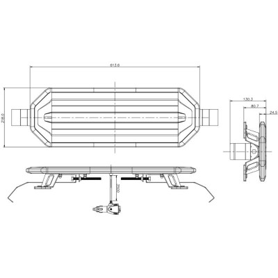 LED Lygtebro - 610 mm - gennemsigtigt cover