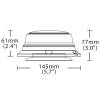 LED rotorblink / advarselsblink - 30 watt - lav model
