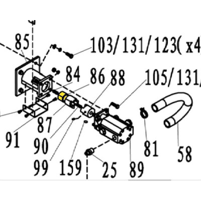 Afstandsring til klokobling - minigraver nr. 8008801