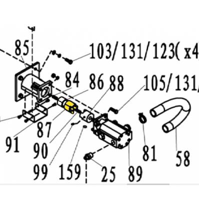 Klokobling - motordel - minigraver nr. 8008801