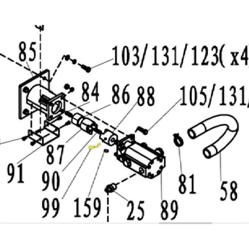 Hex møtrik/blot - M6x10 - minigraver nr. 8008801