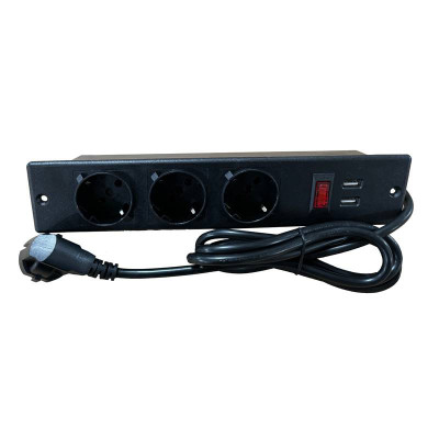 Værkstedsvogn + bord 215 cm - med lys og 230 v udtag