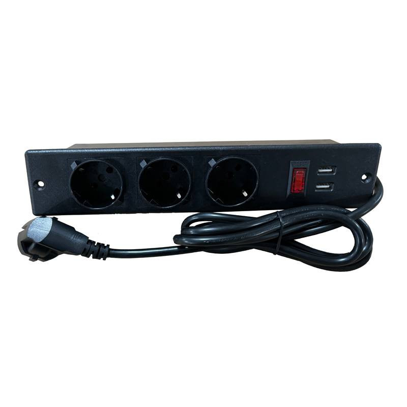 Værkstedsvogn + bord 215 cm - med lys og 230 v udtag