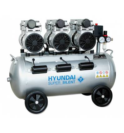 Hyundai Lydsvag kompressor - 70 liter - 3 hk