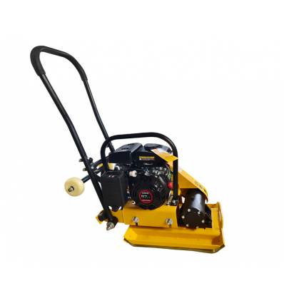 Pladevibrator 56 kg med kørehjul + gummiplade