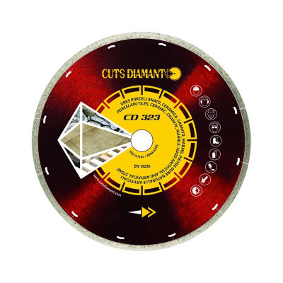 Diamantklinge til fliser, porcelæn, marmor mm - Ø180 mm