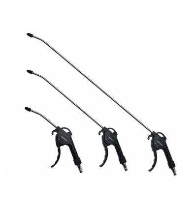 3 stk. trykluft blæsepistol med 520 mm lang dyse