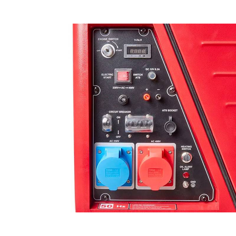 Støjsvag Dieselgenerator 7000 watt / 400 volt