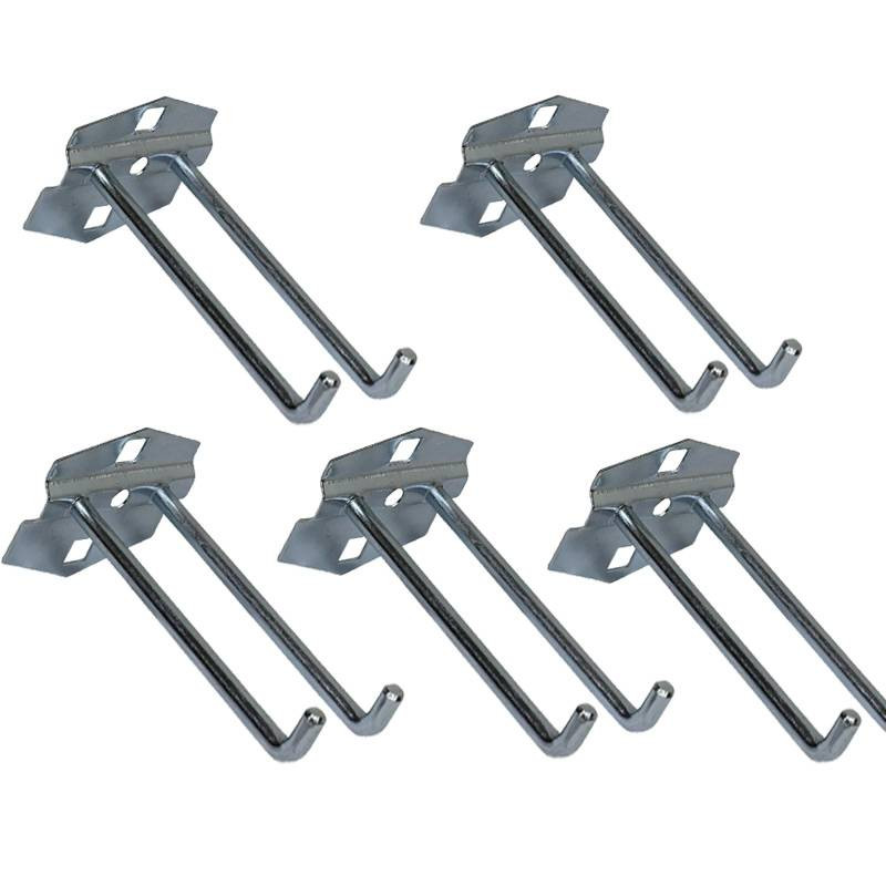 Krog - dobbelt - lang - til hulplade (10 x 10 mm) + værkstedsvogn