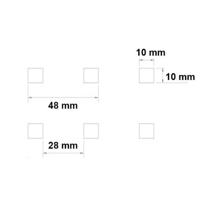 Krog - enkelt - 25 mm - til hulplade (10 x 10 mm)