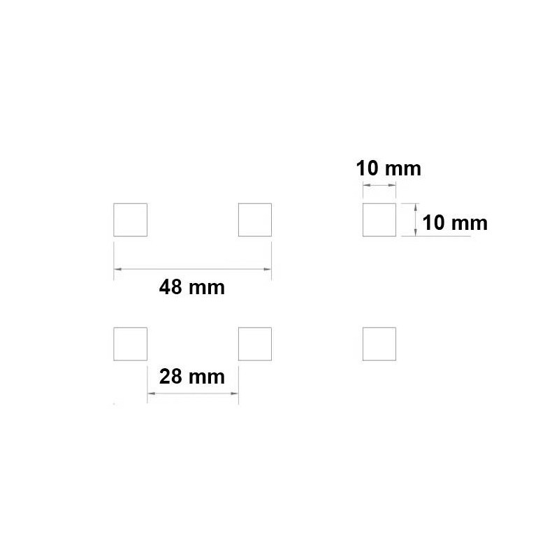 Krog - enkelt - 25 mm - til hulplade (10 x 10 mm)