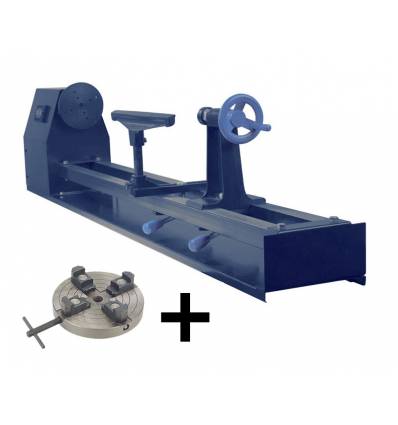 Trædrejebænk + firklo + drejejern