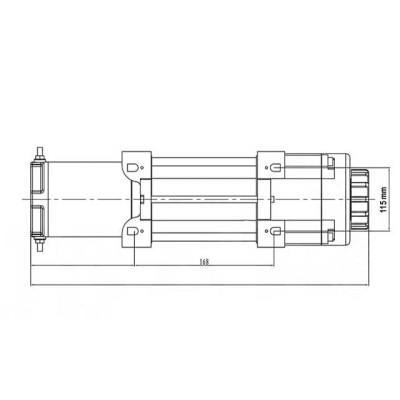 Trækspil 12 volt 2700 kg m/trådløs fjernbetjening