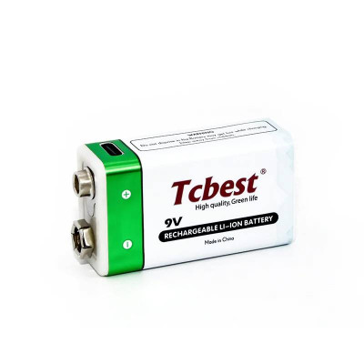 Opladeligt 9 volt batteri - USB stik